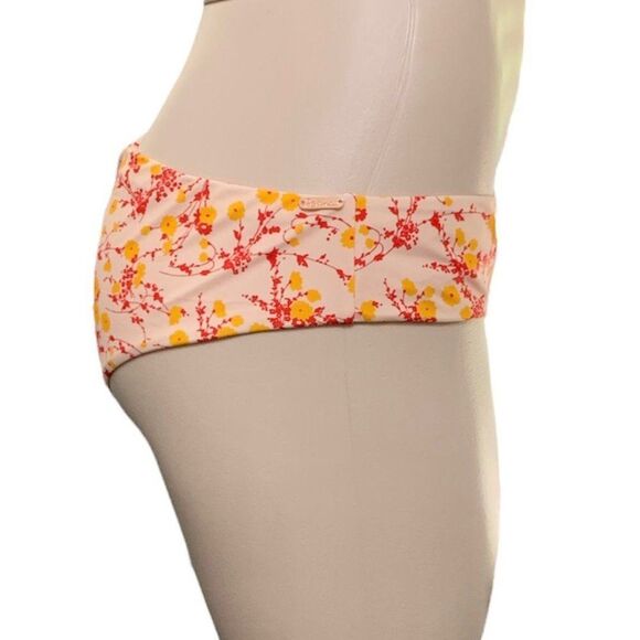 Raisins Miami Pant Pink Floral Cheeky Shirred Bikini Swim Bottoms Size XL - Picture 3 of 9